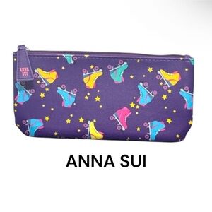 New authentic Anna Sui signature roller skate designer cosmetic bag